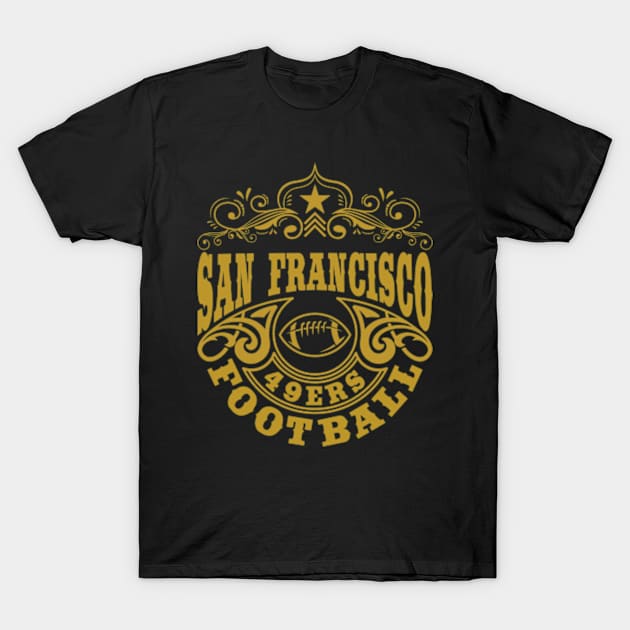 Vintage Retro San Francisco 49ers Football T-Shirt by carlesclan